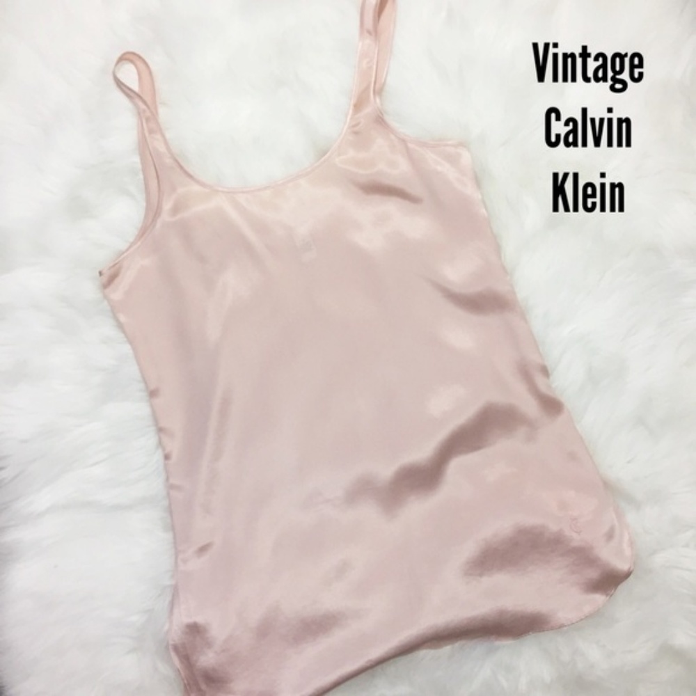 CALVIN KLEIN VINTAGE Pink Slip Dress Lingerie